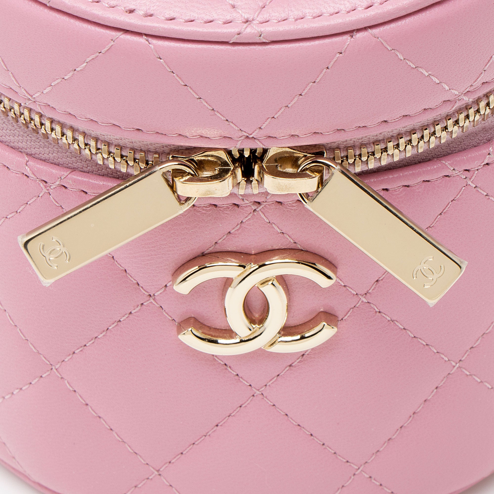 Chanel Lambskin Vanity Ruched Mini Top Handle