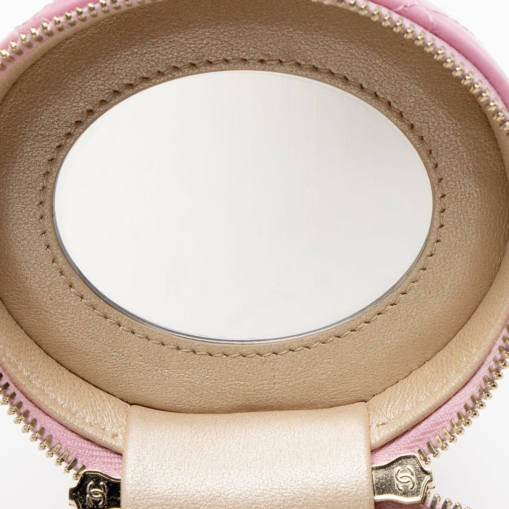 Chanel Lambskin Vanity Ruched Mini Top Handle