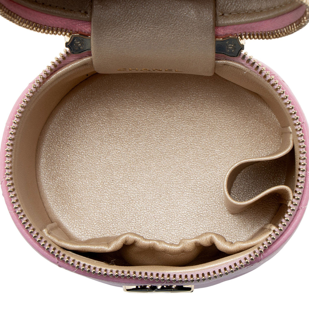 Chanel Lambskin Vanity Ruched Mini Top Handle