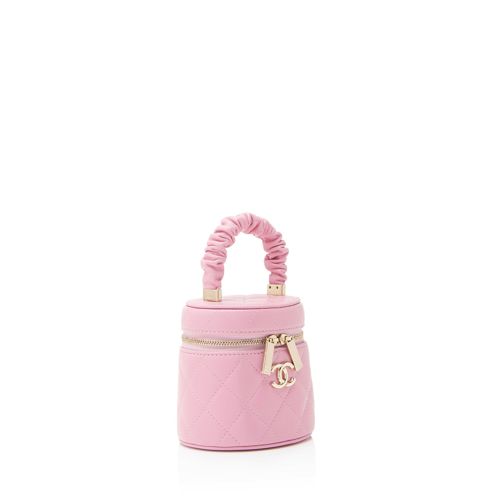 Chanel Lambskin Vanity Ruched Mini Top Handle
