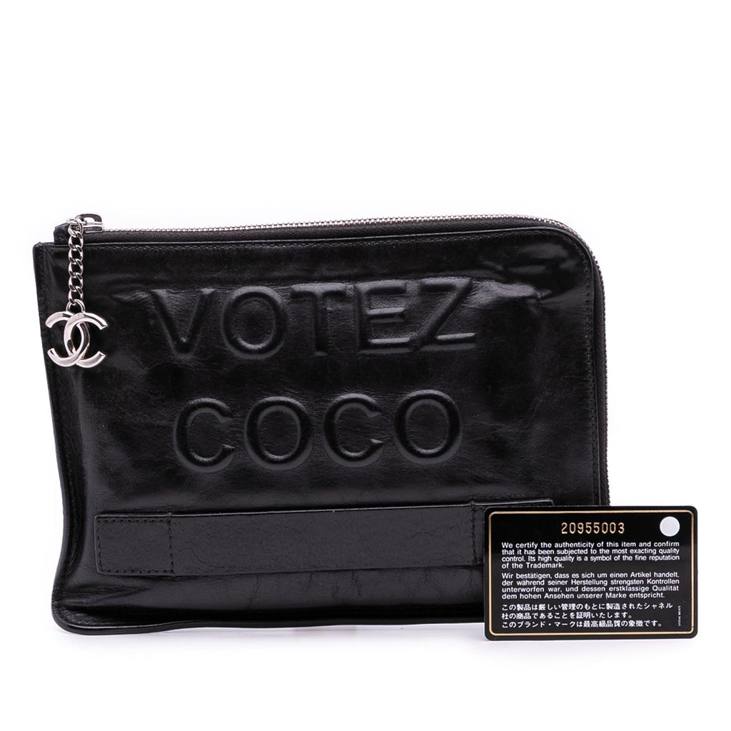 Chanel Lambskin Votez Coco Clutch