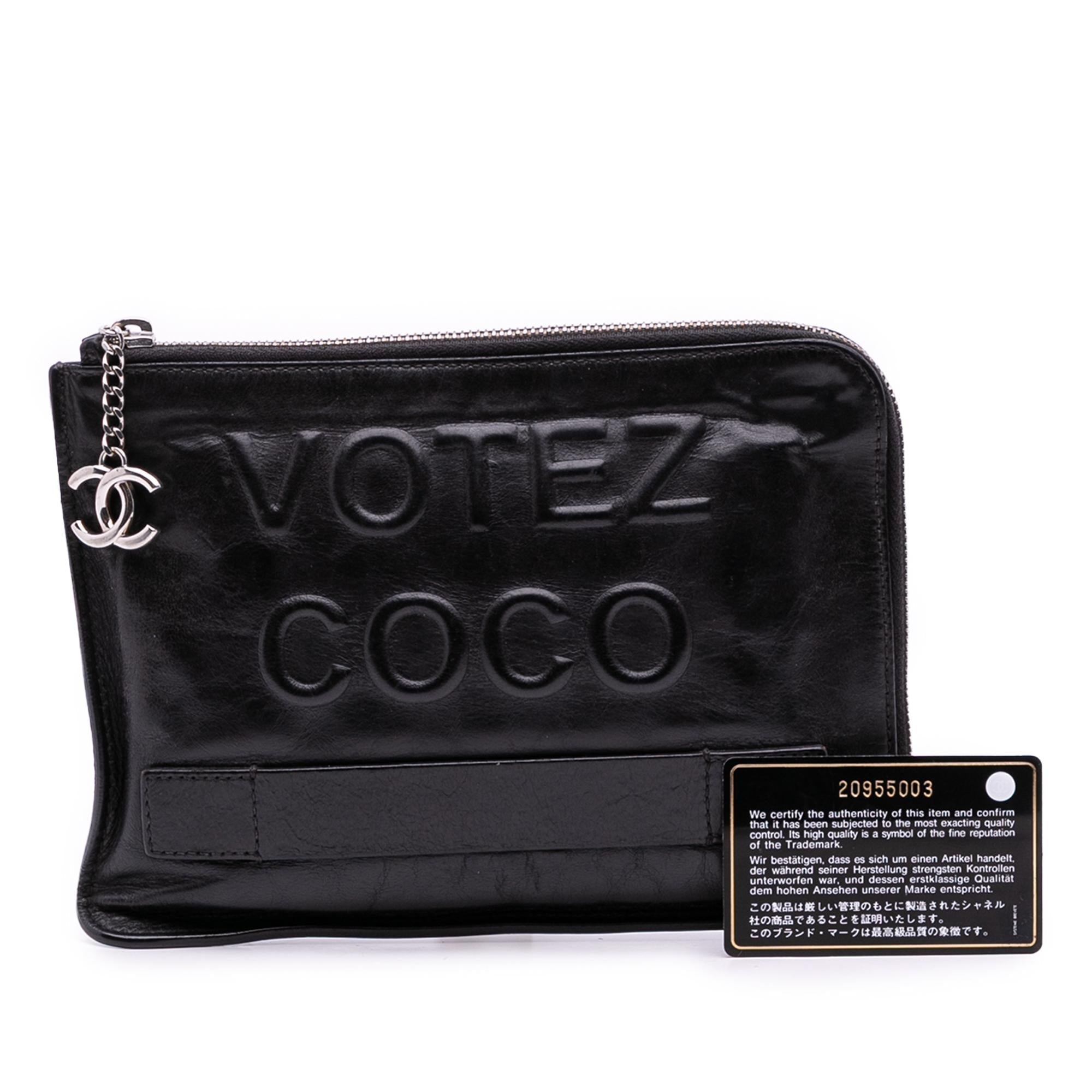 Chanel Lambskin Votez Coco Clutch
