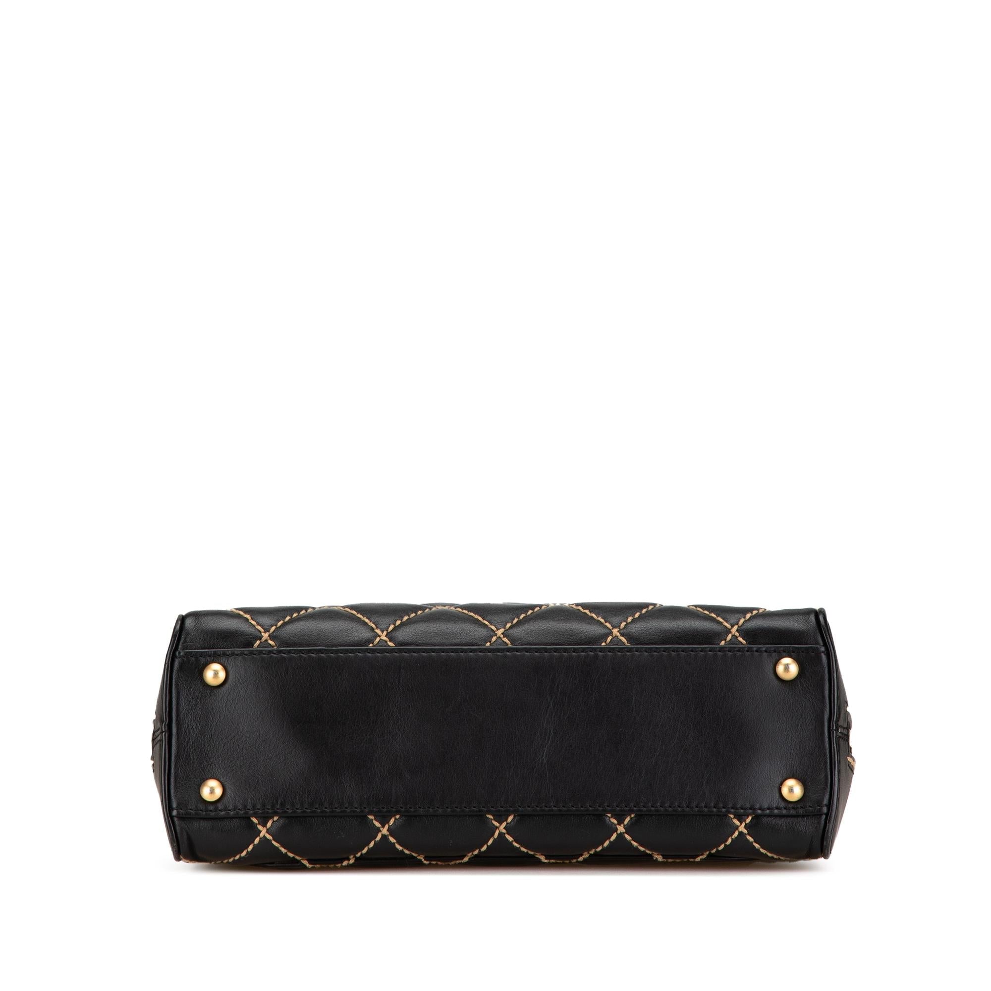 Chanel Lambskin Wild Stitch Handbag (SHG-xmx7gP)