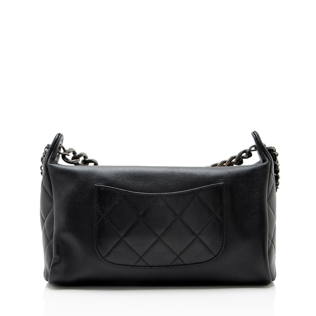 Chanel Lambskin Written In Chain Hobo