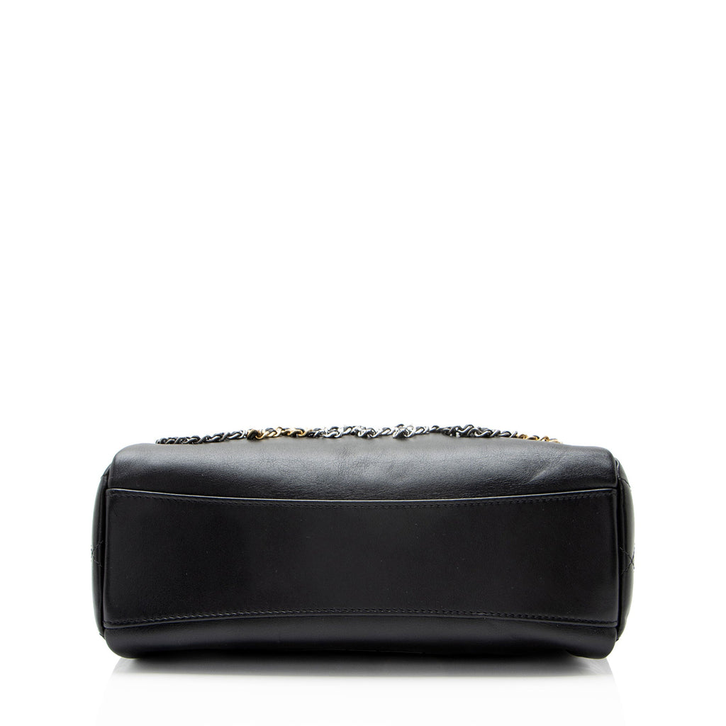 Chanel Lambskin Written In Chain Hobo