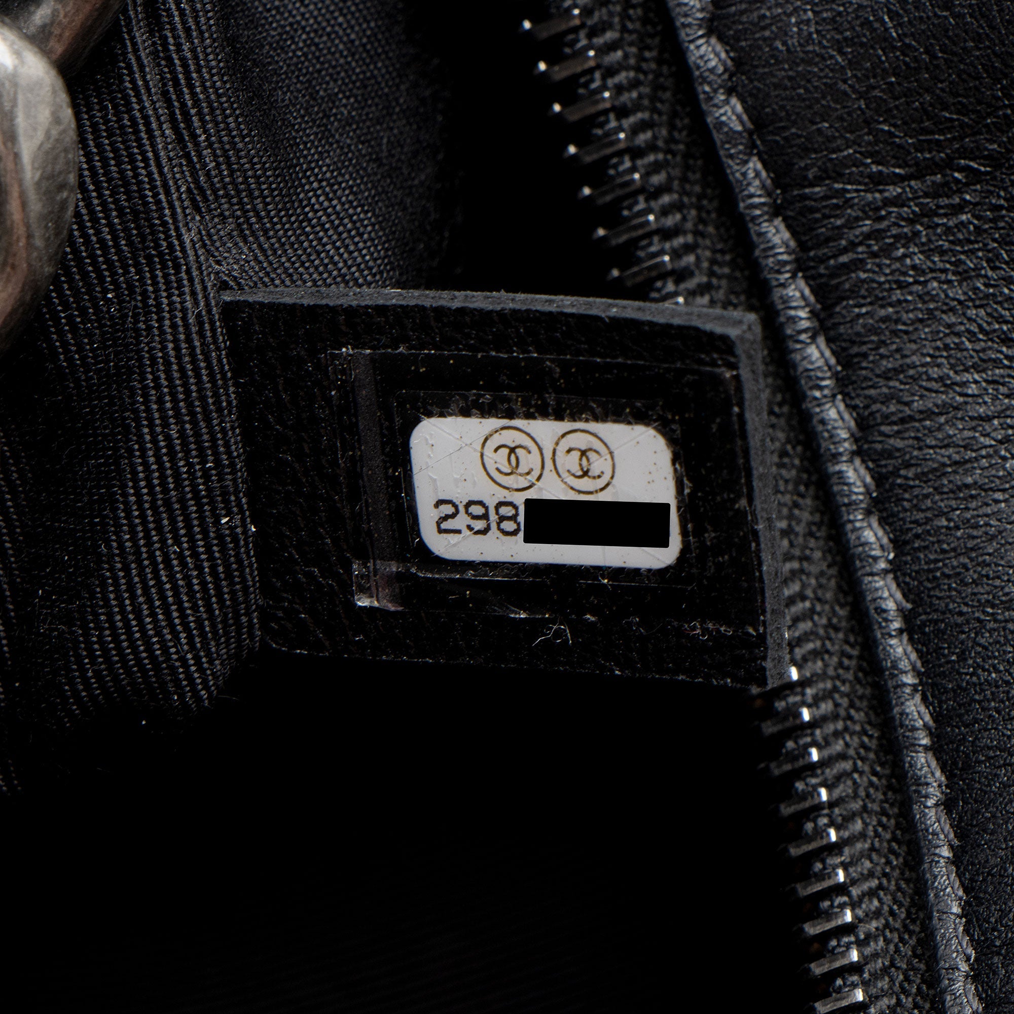 Chanel Lambskin Written In Chain Hobo