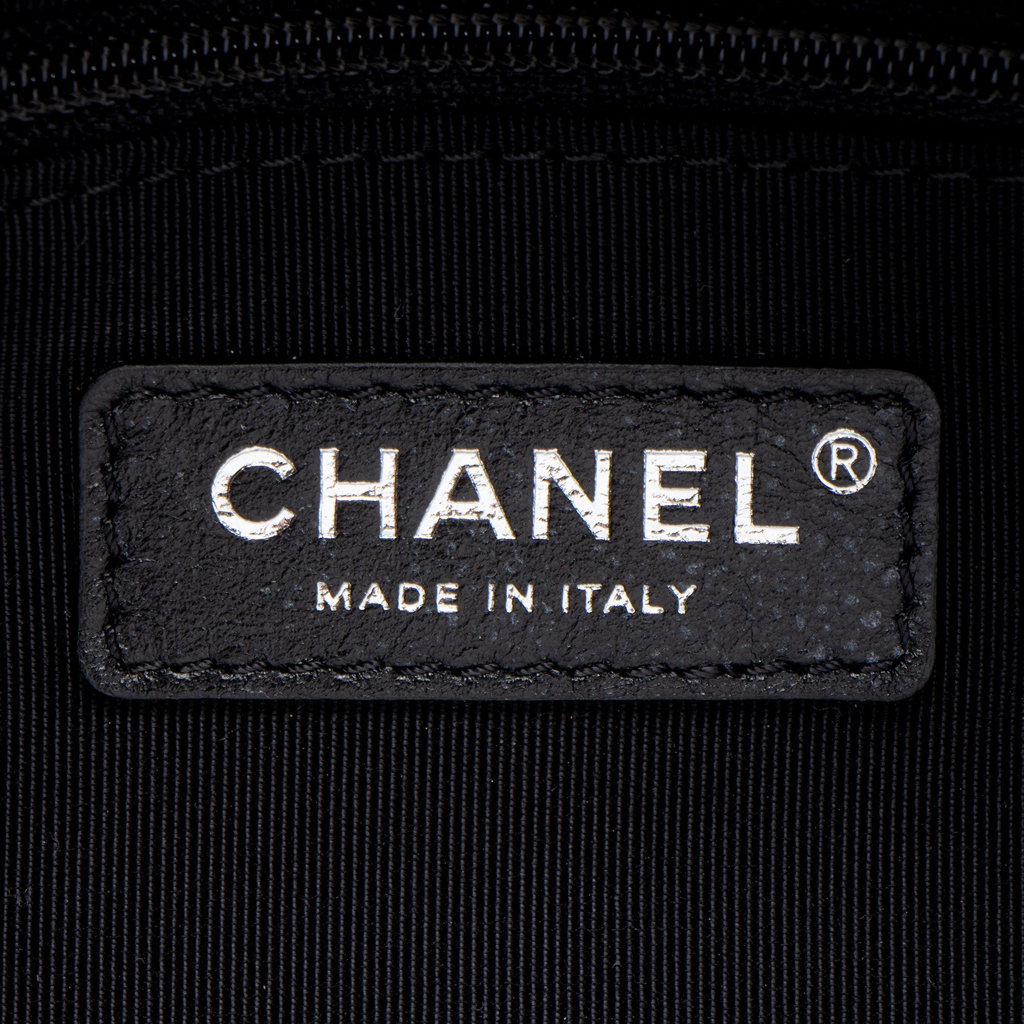 Chanel Lambskin Written In Chain Hobo