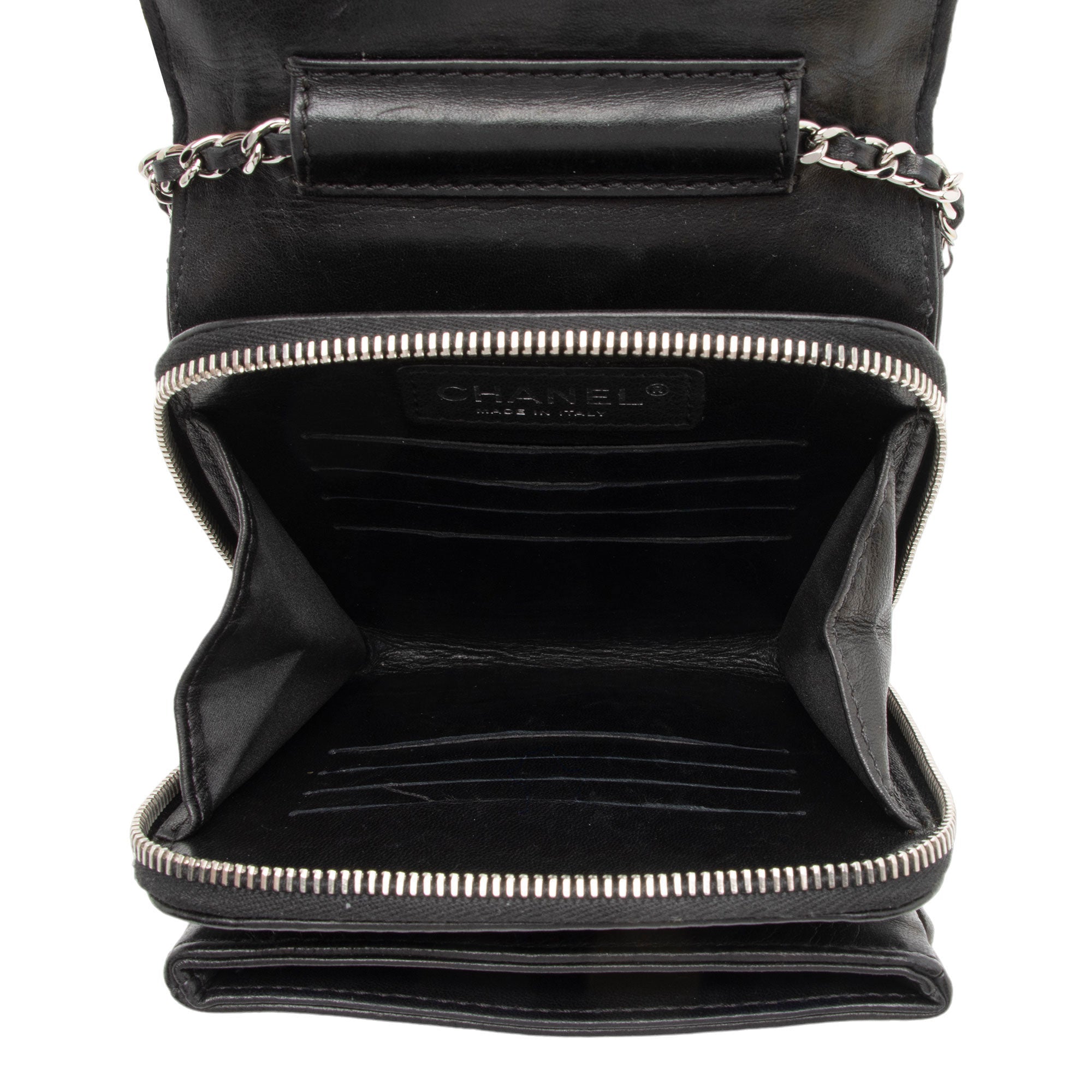 Chanel Lambskin Zip Around Mini Wallet on Chain (SHF-fNb1ru)
