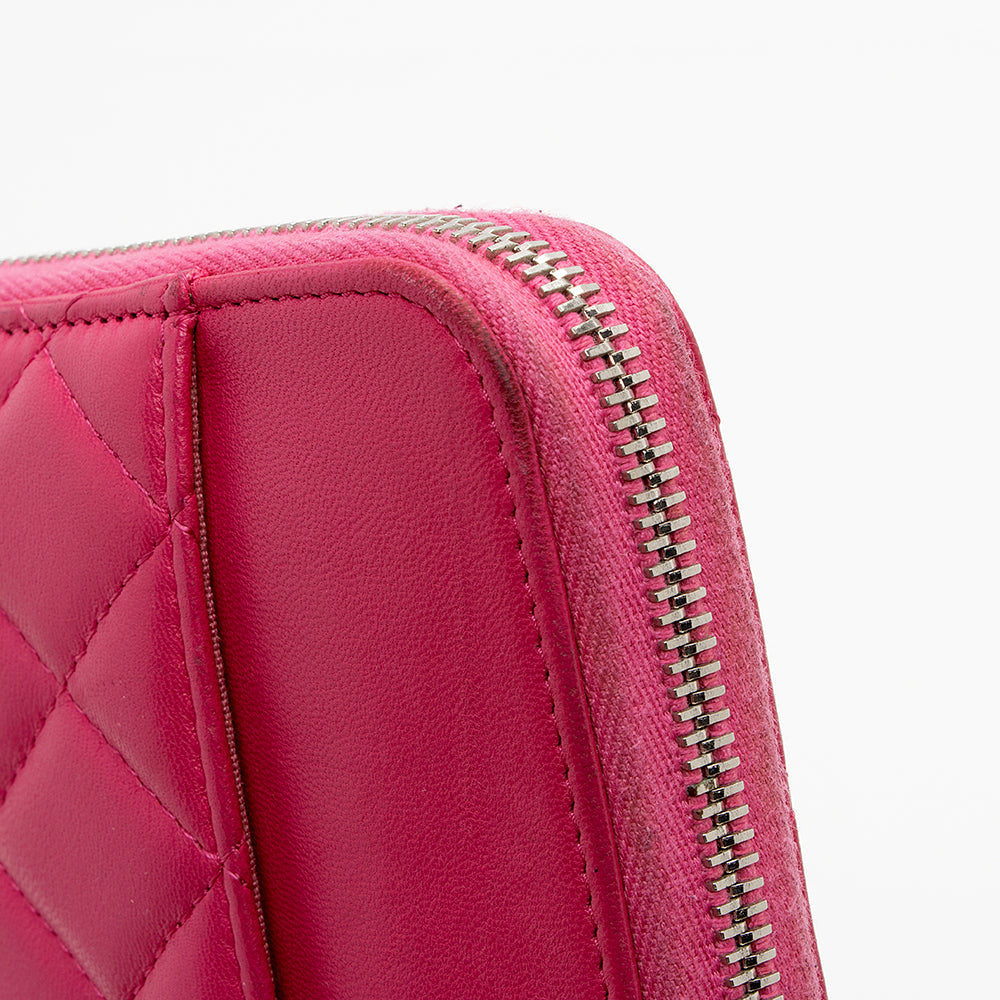 Chanel Lambskin Zip Around Organizer Large Wallet - FINAL SALE (SHF-15010)
