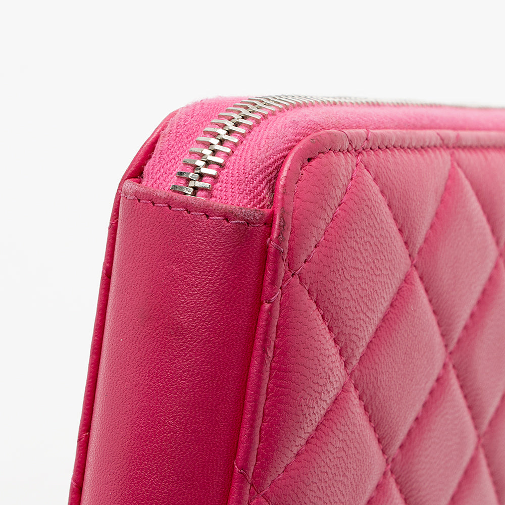 Chanel Lambskin Zip Around Organizer Large Wallet - FINAL SALE (SHF-15010)
