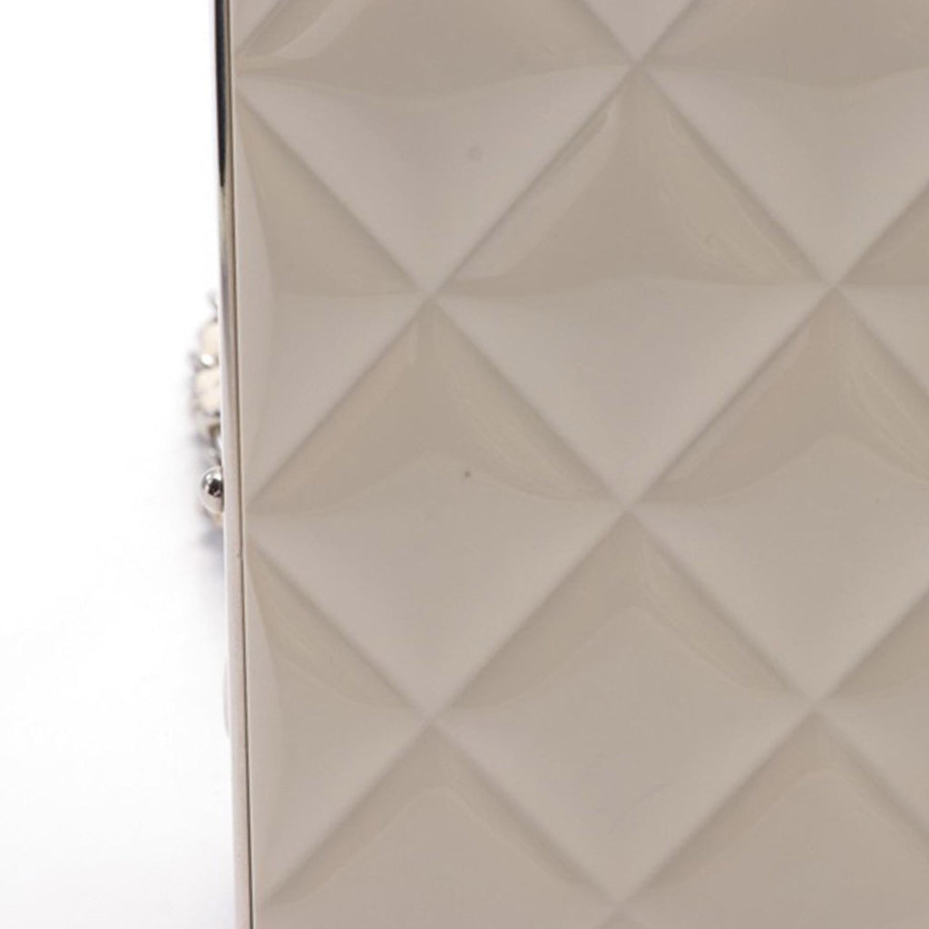 Chanel Lambskin and Acrylic Kiss Clutch with Chain