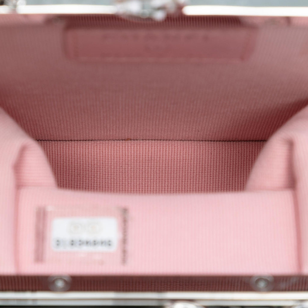 Chanel Lambskin and Acrylic Kiss Clutch with Chain