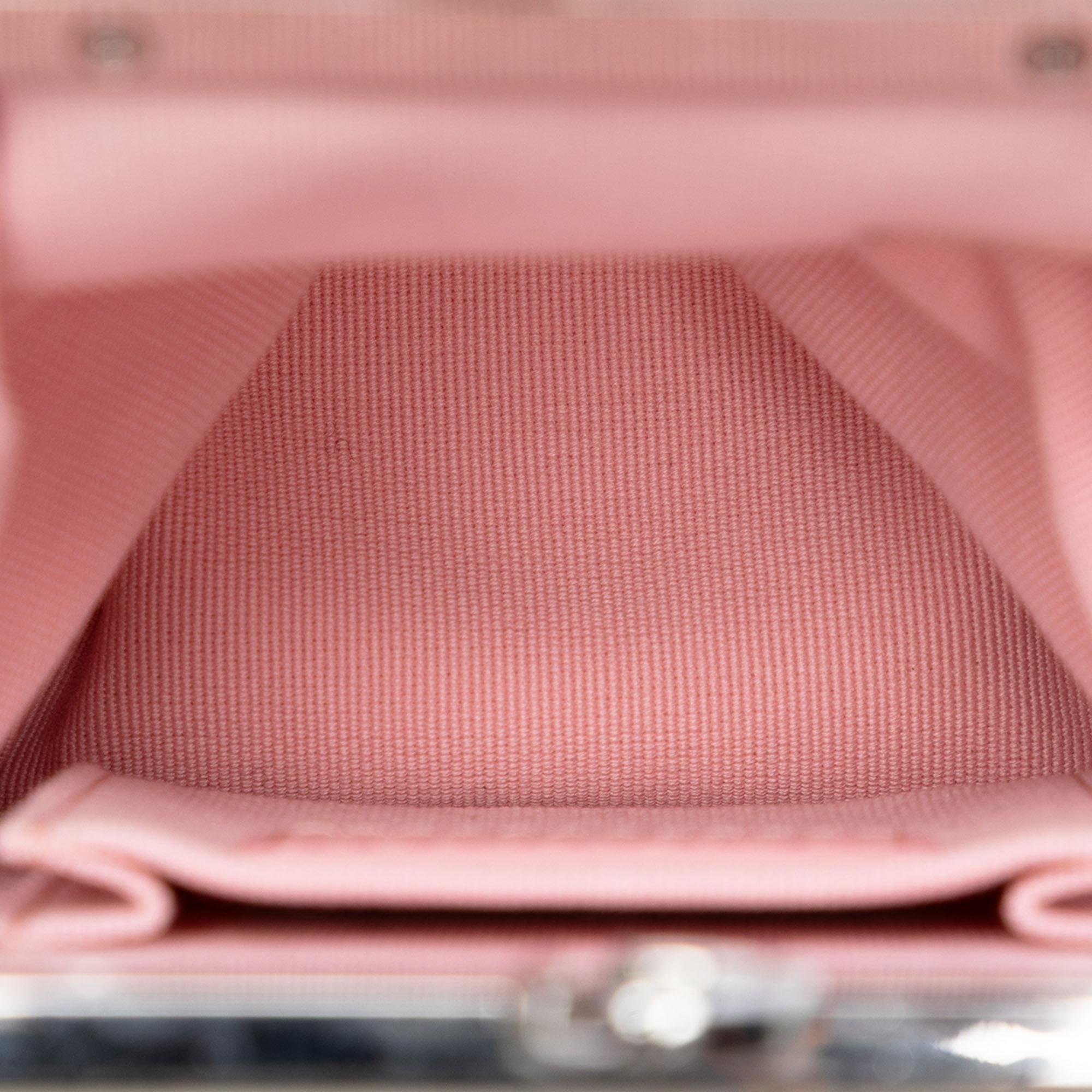 Chanel Lambskin and Acrylic Kiss Clutch with Chain