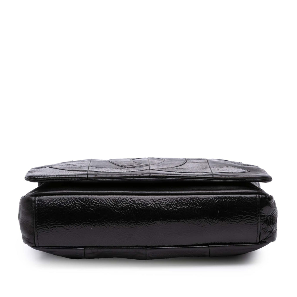Chanel Lambskin and Patent Patchwork Brooklyn Flap
