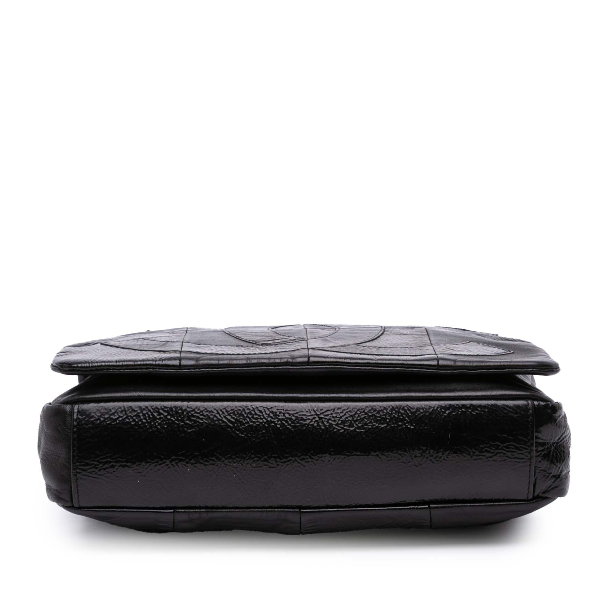 Chanel Lambskin and Patent Patchwork Brooklyn Flap