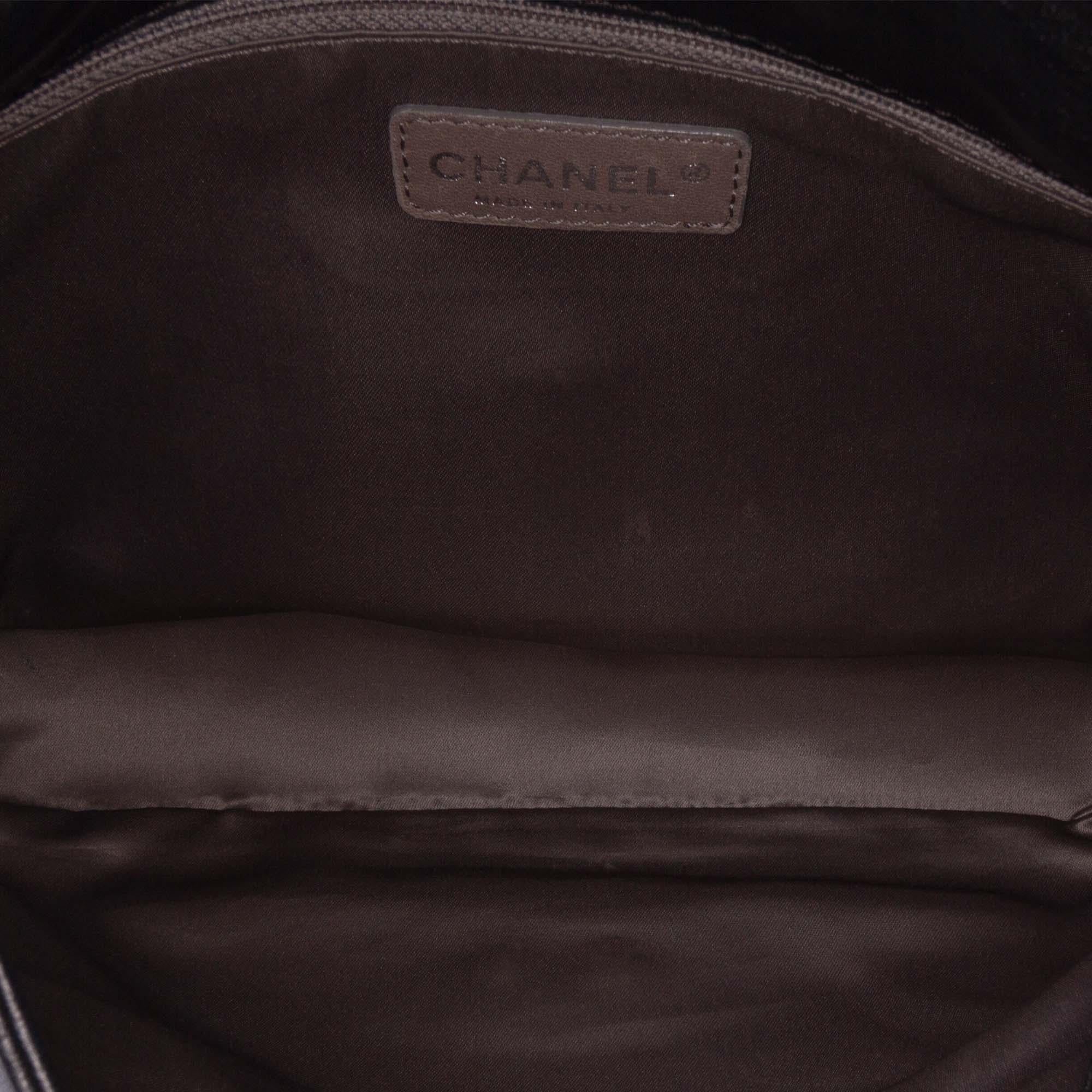 Chanel Lambskin and Patent Patchwork Brooklyn Flap