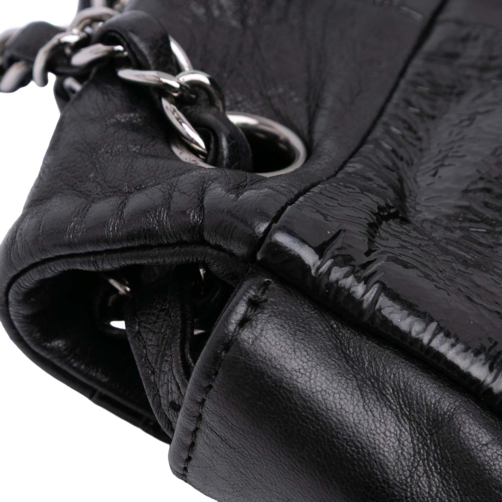 Chanel Lambskin and Patent Patchwork Brooklyn Flap