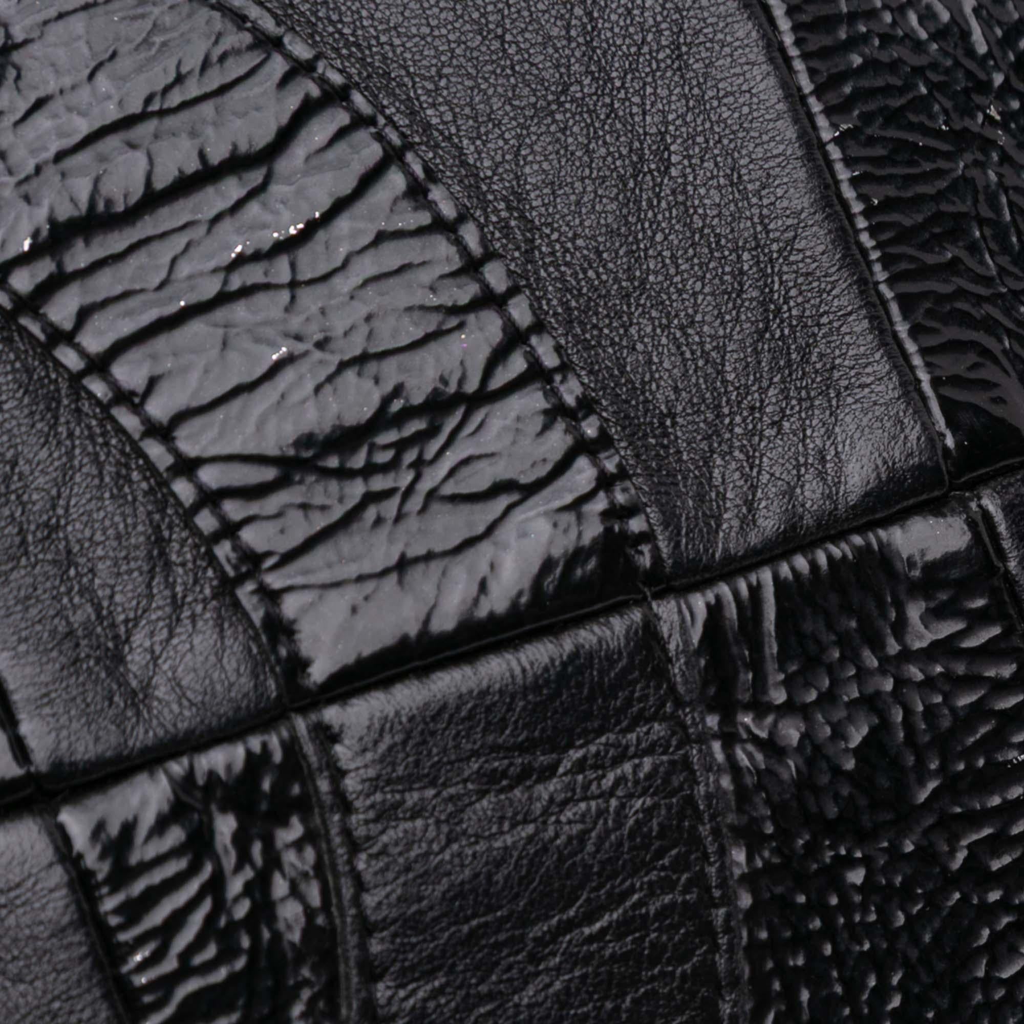 Chanel Lambskin and Patent Patchwork Brooklyn Flap