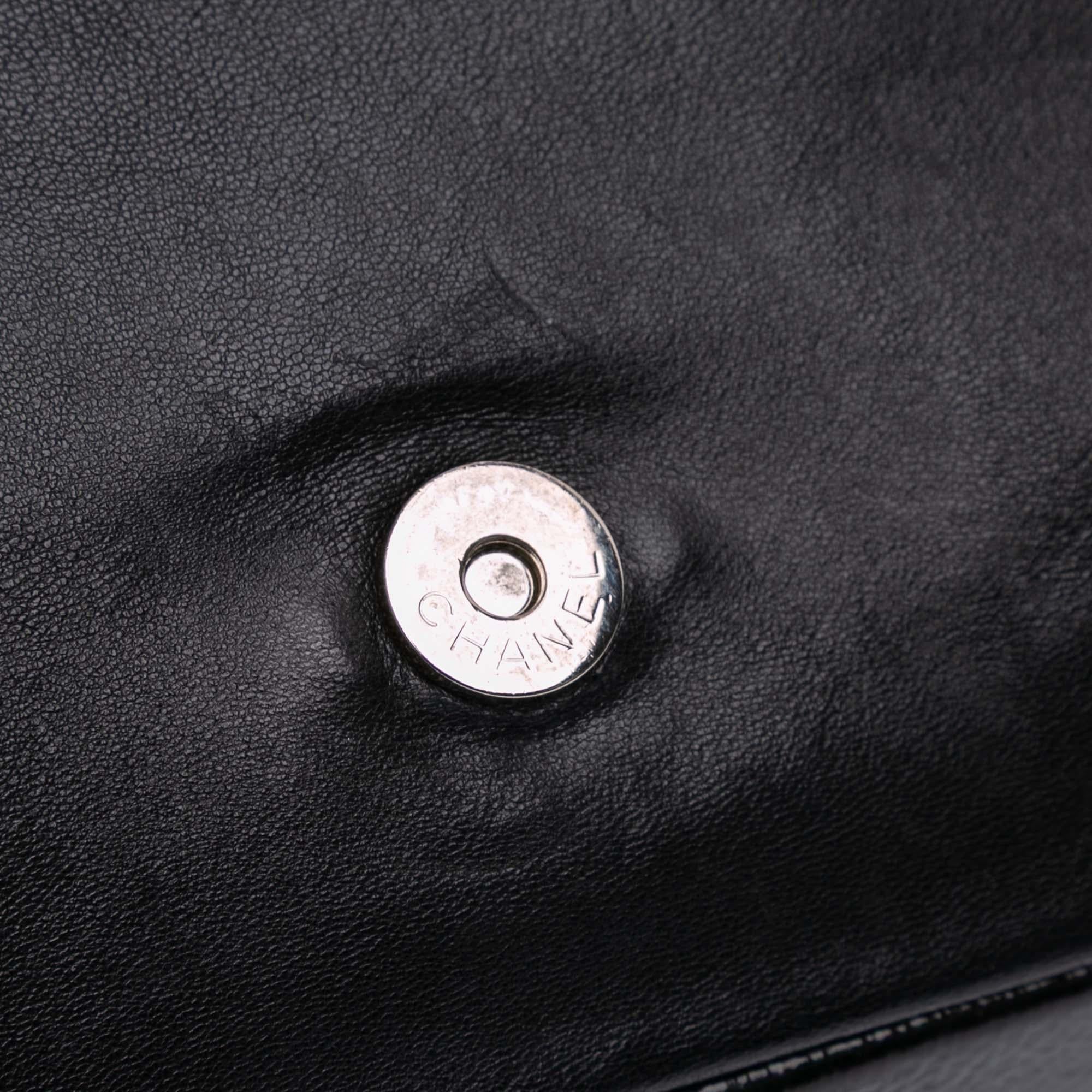 Chanel Lambskin and Patent Patchwork Brooklyn Flap