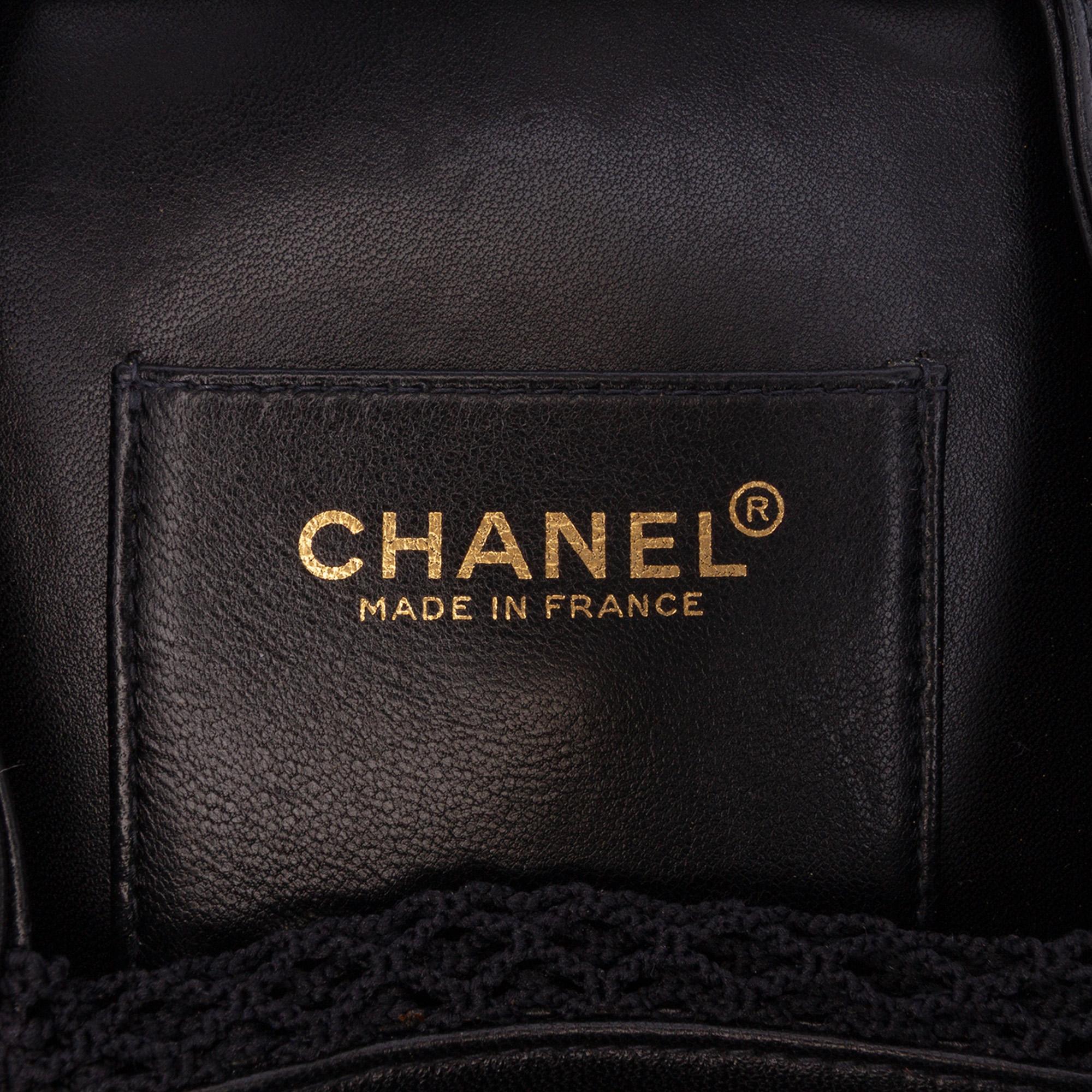 Chanel Lambskin and Satin Camellia Flower Evening Bag