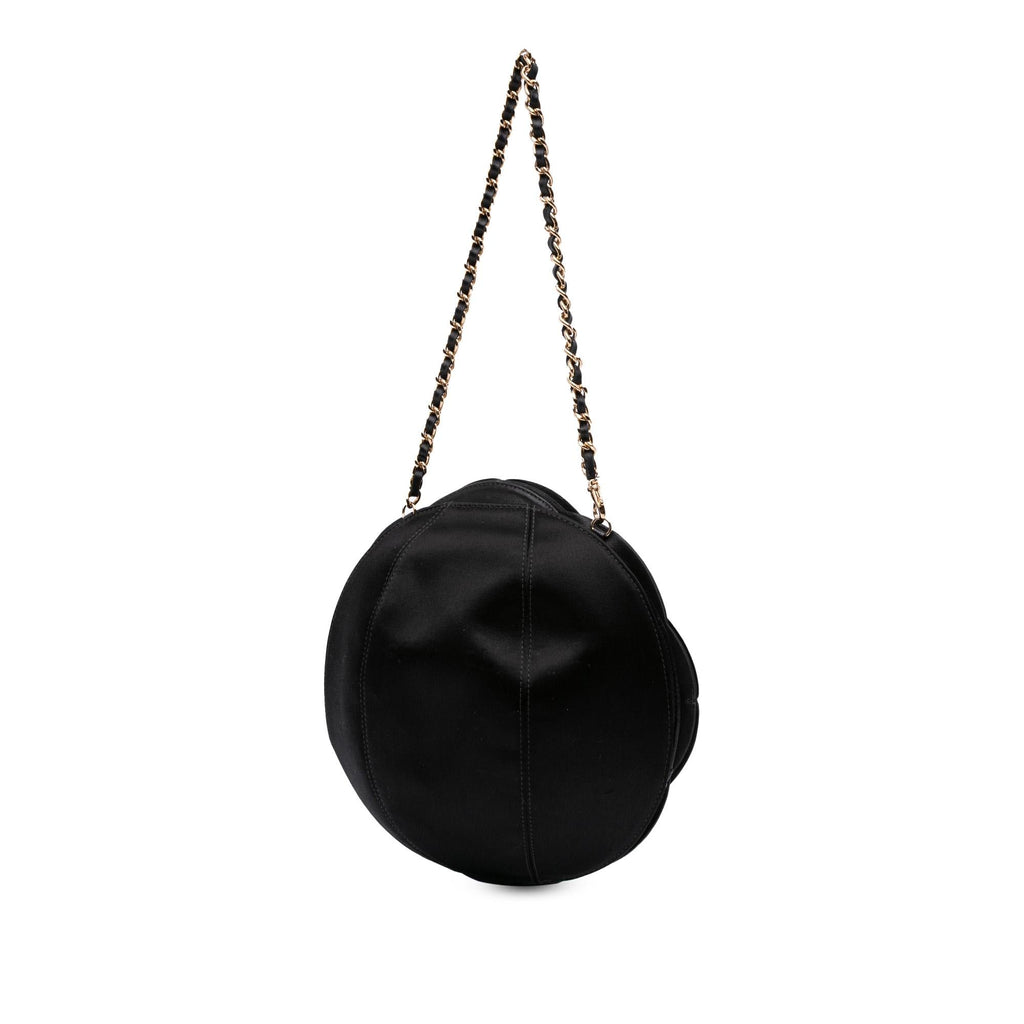 Chanel Lambskin and Satin Camellia Flower Evening Bag