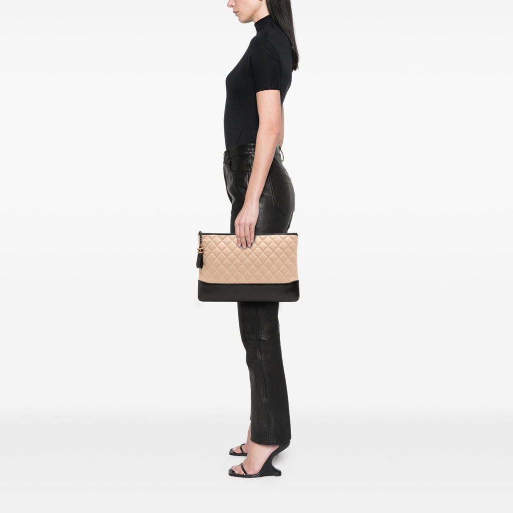 Chanel Large Aged Calfskin Gabrielle O Case Clutch