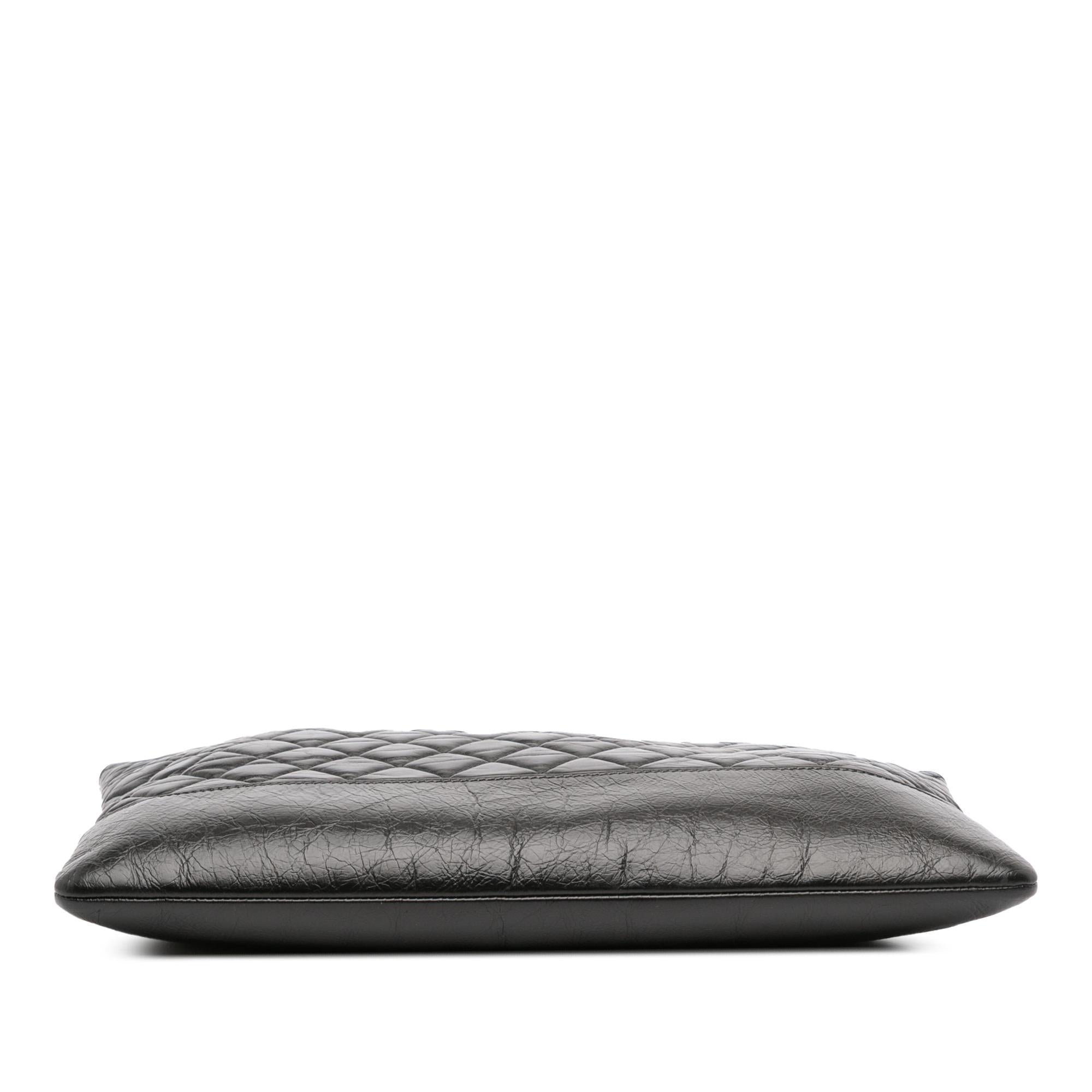 Chanel Large Aged Calfskin Gabrielle O Case Clutch