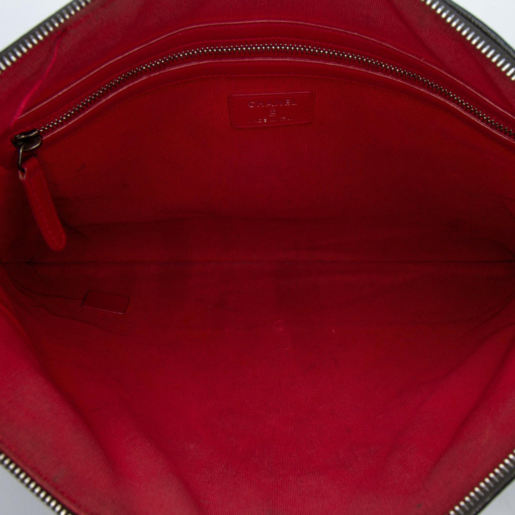 Chanel Large Aged Calfskin Gabrielle O Case Clutch