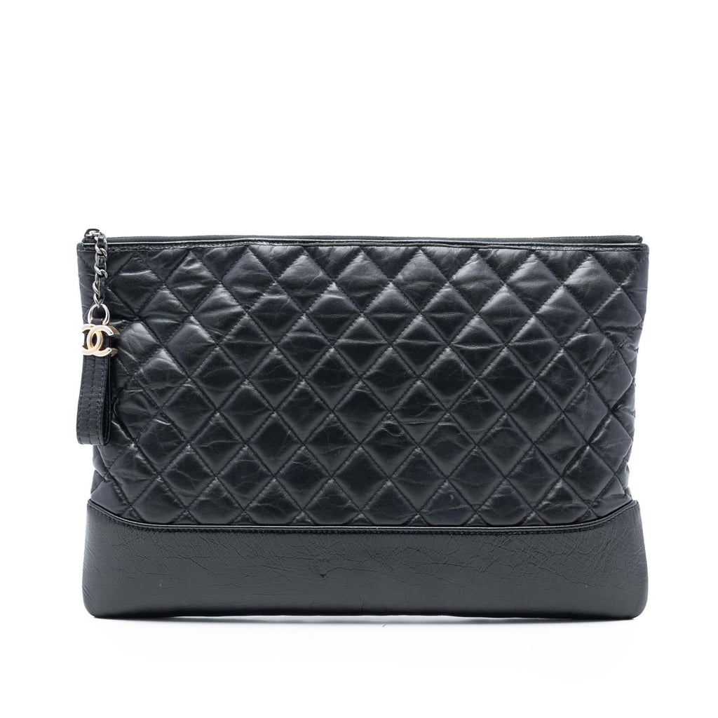 Chanel Large Aged Calfskin Gabrielle O Case Clutch