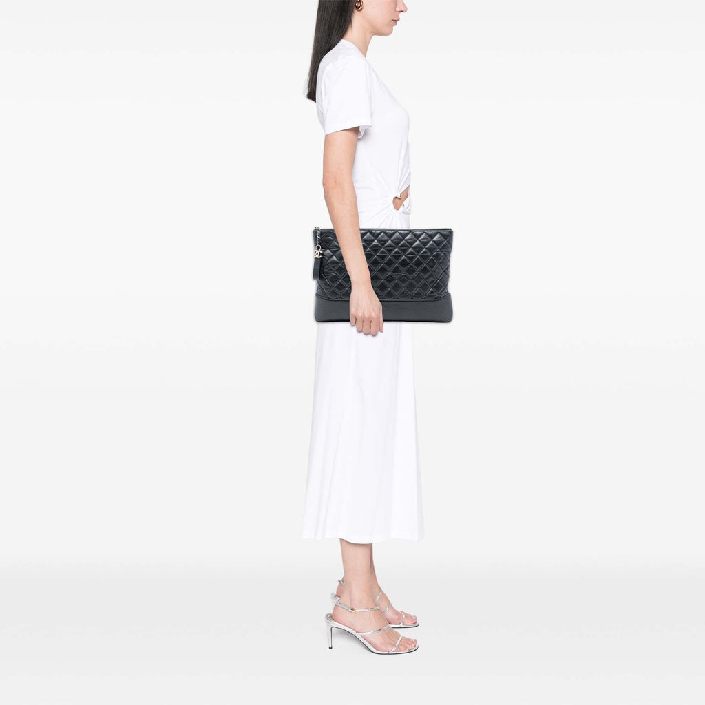 Chanel Large Aged Calfskin Gabrielle O Case Clutch