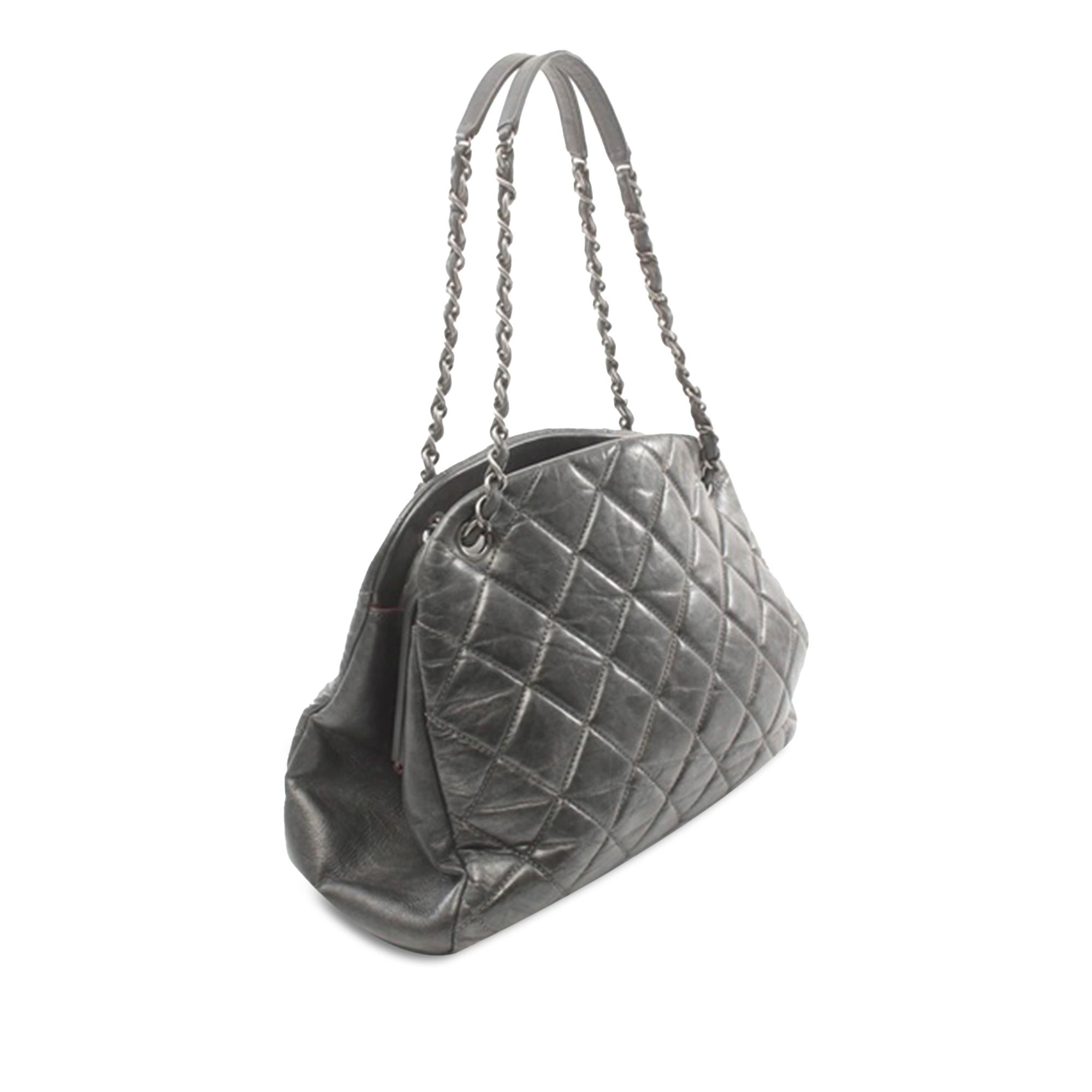 Chanel Large Aged Calfskin Just Mademoiselle Bowling Bag