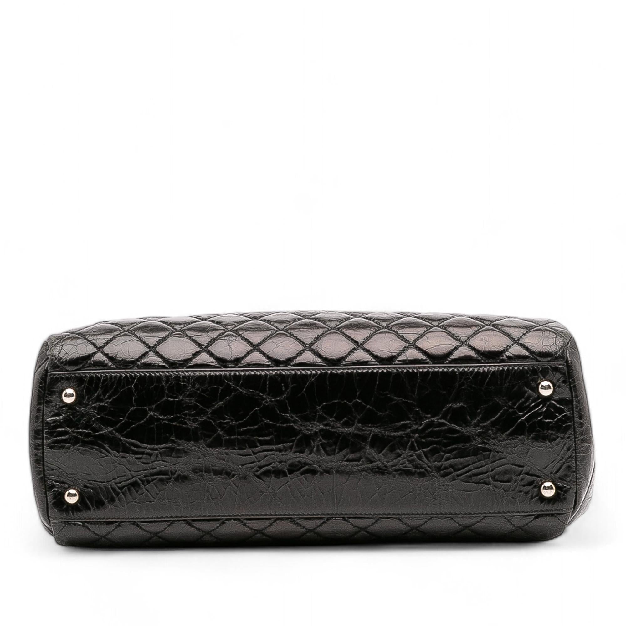 Chanel Large Aged Calfskin Just Mademoiselle Bowling Bag