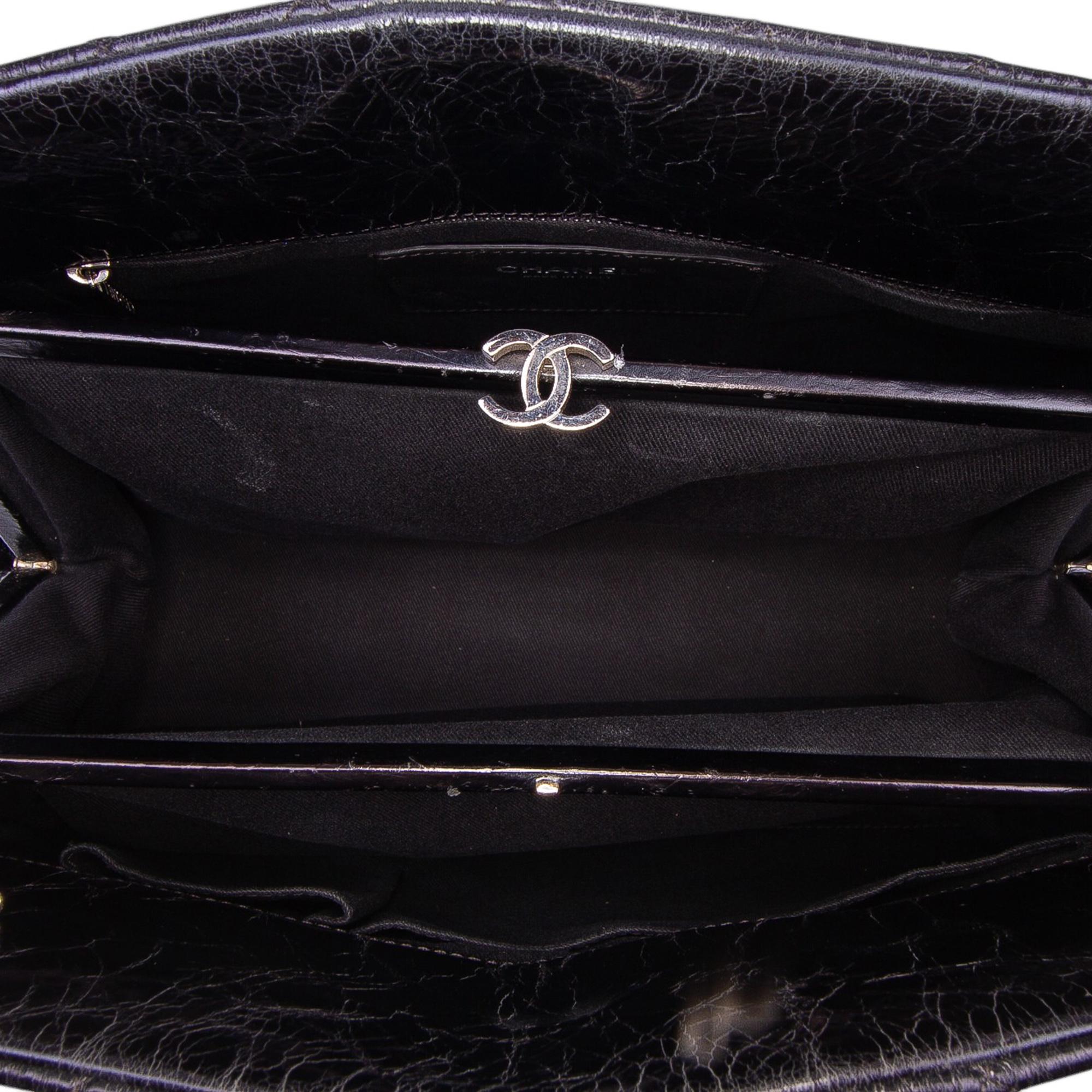 Chanel Large Aged Calfskin Just Mademoiselle Bowling Bag