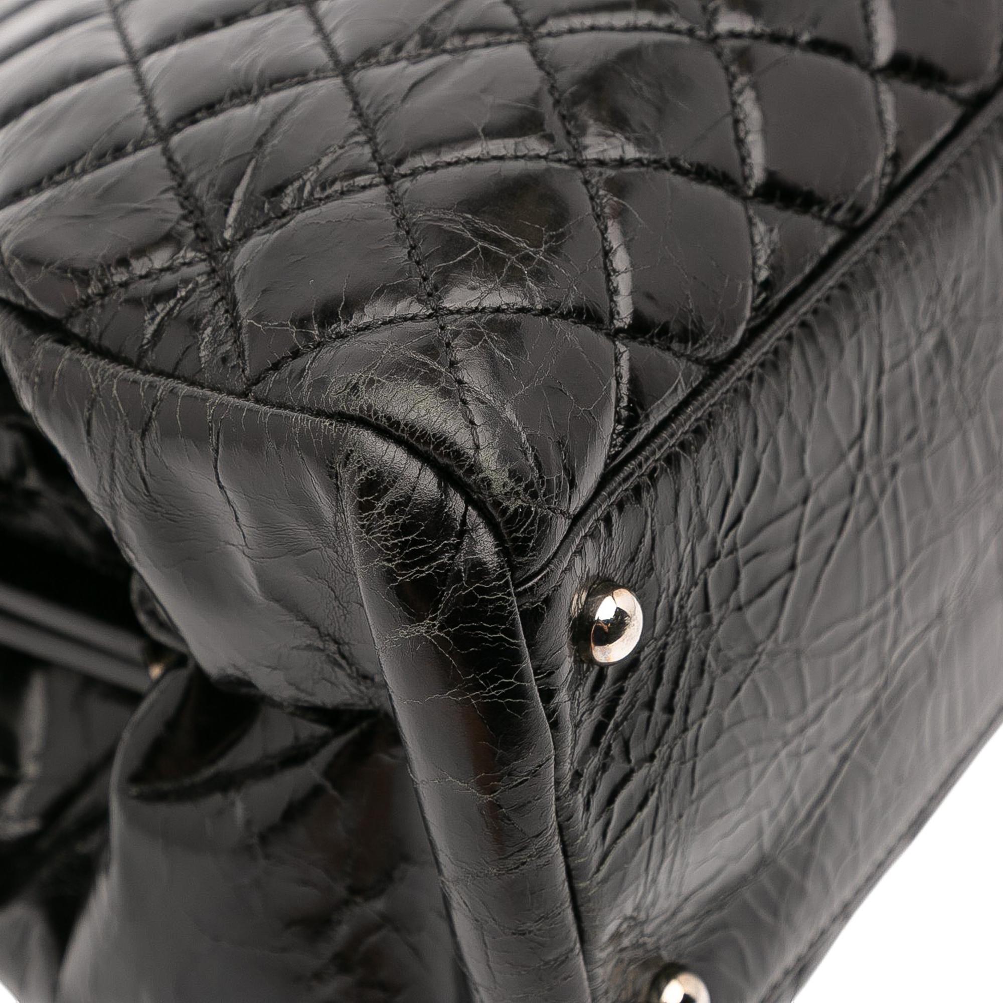 Chanel Large Aged Calfskin Just Mademoiselle Bowling Bag