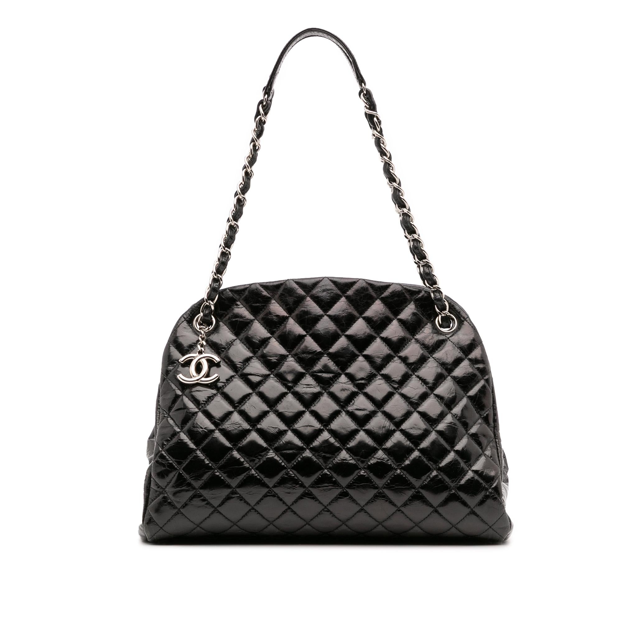Chanel Large Aged Calfskin Just Mademoiselle Bowling Bag