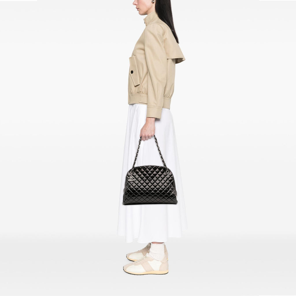Chanel Large Aged Calfskin Just Mademoiselle Bowling Bag