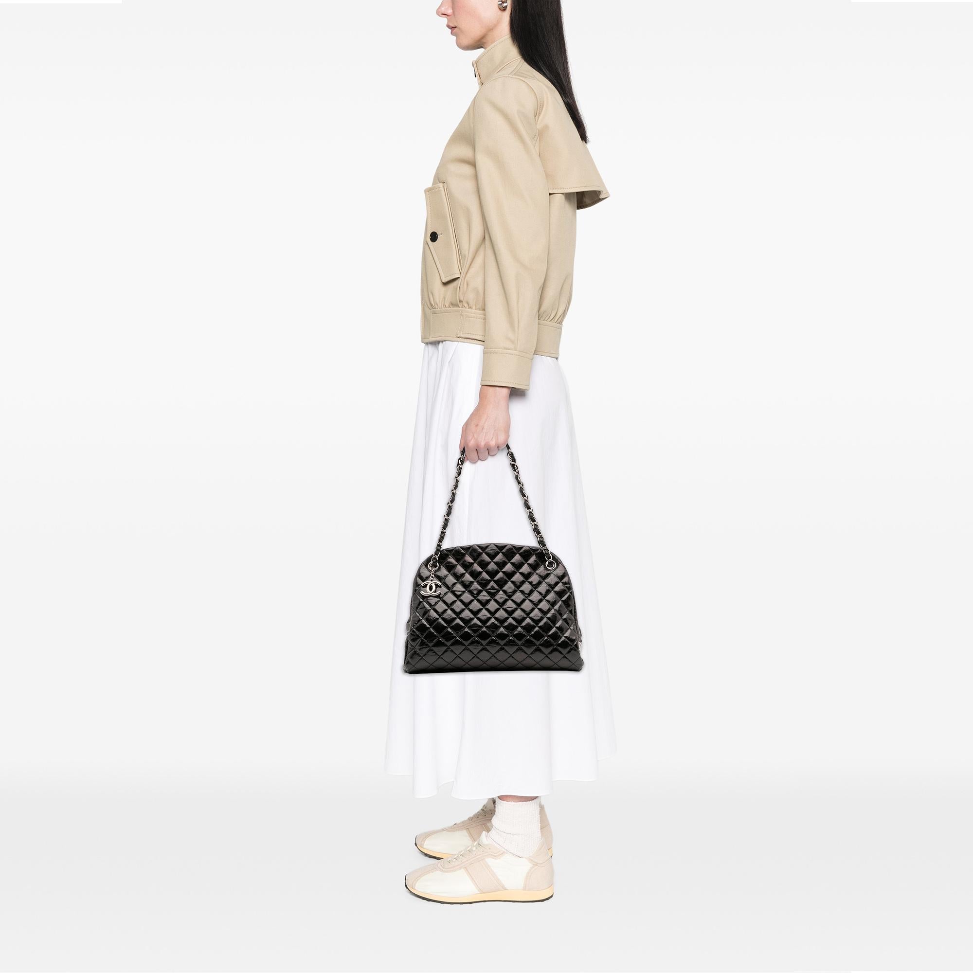 Chanel Large Aged Calfskin Just Mademoiselle Bowling Bag