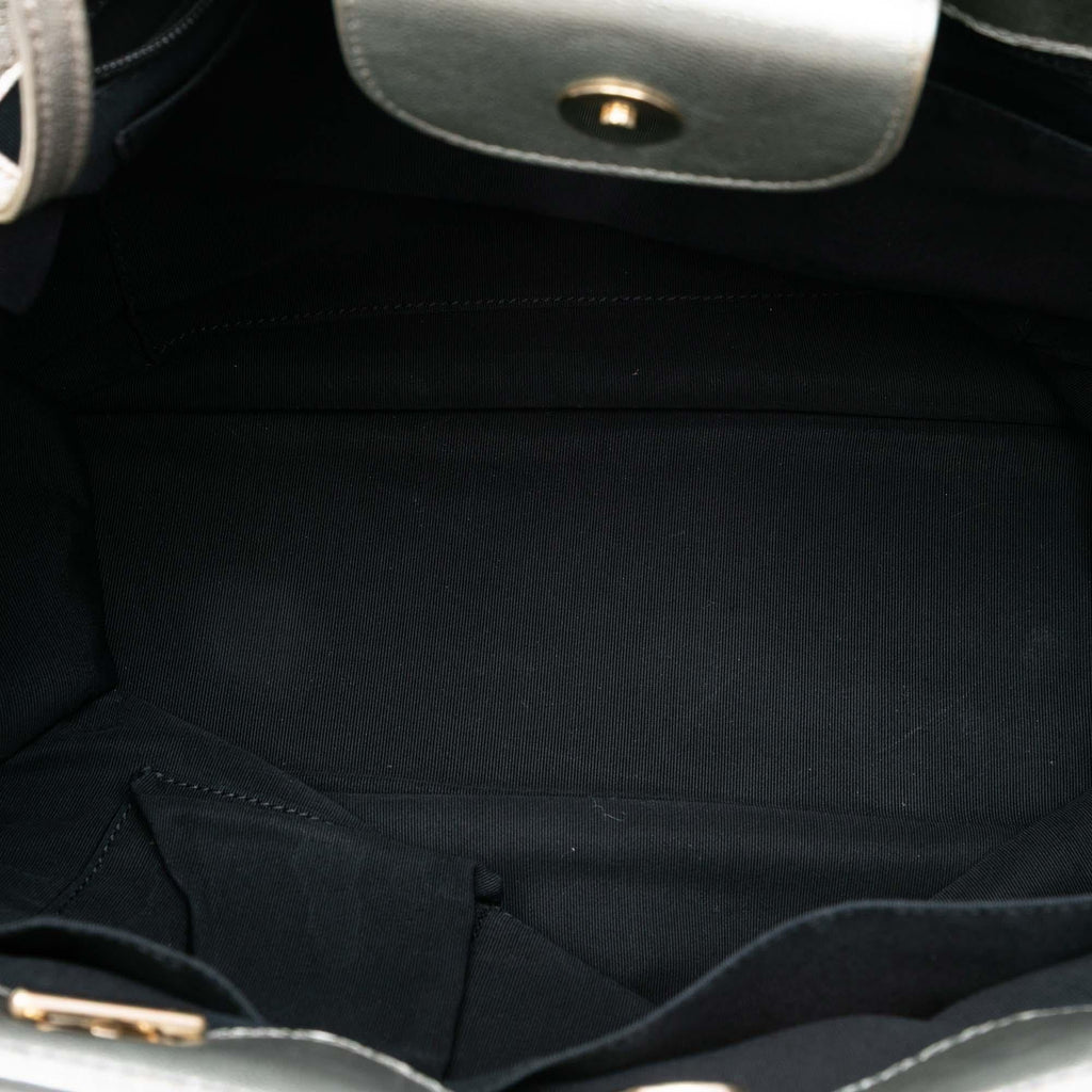 Chanel Large Bicolor Metallic Goatskin and Calfskin Boy Tote