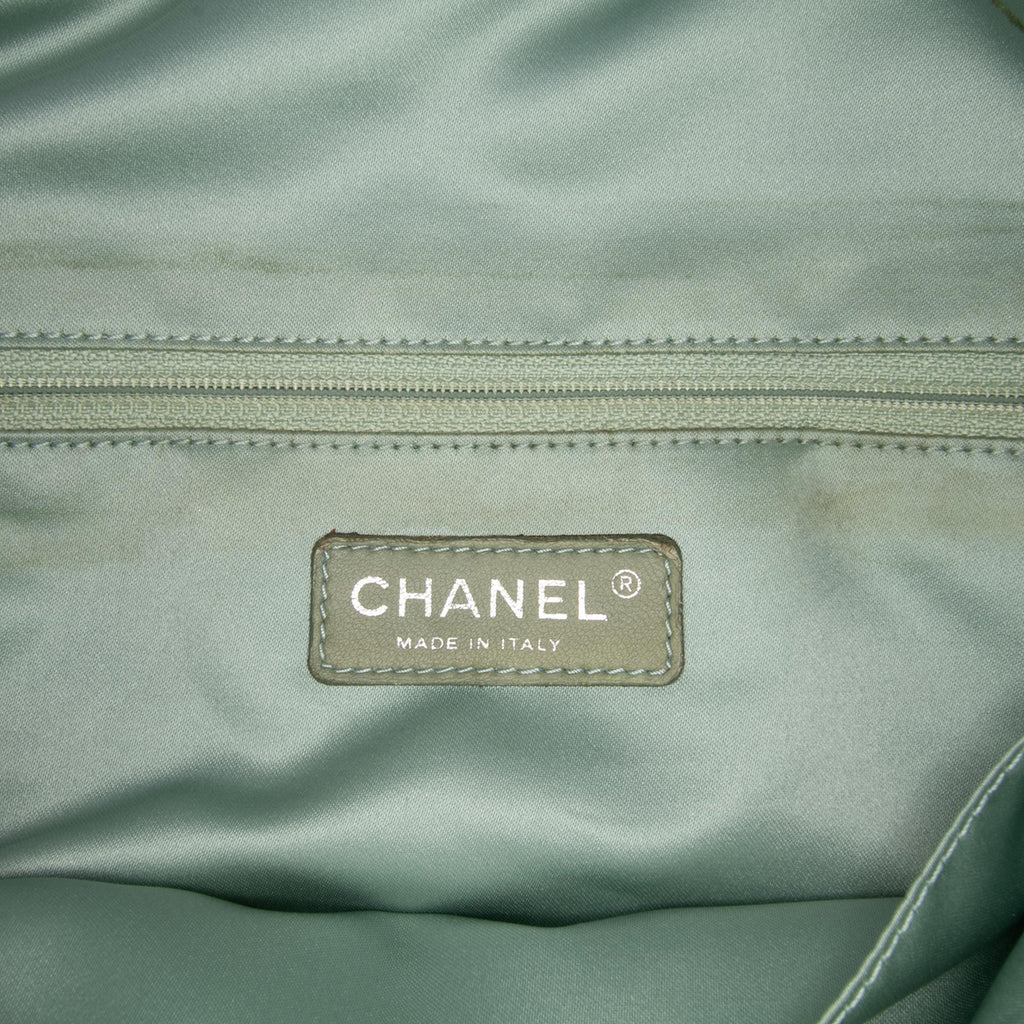 Chanel Large Bicolor Quilted Canvas Paris Biarritz Tote