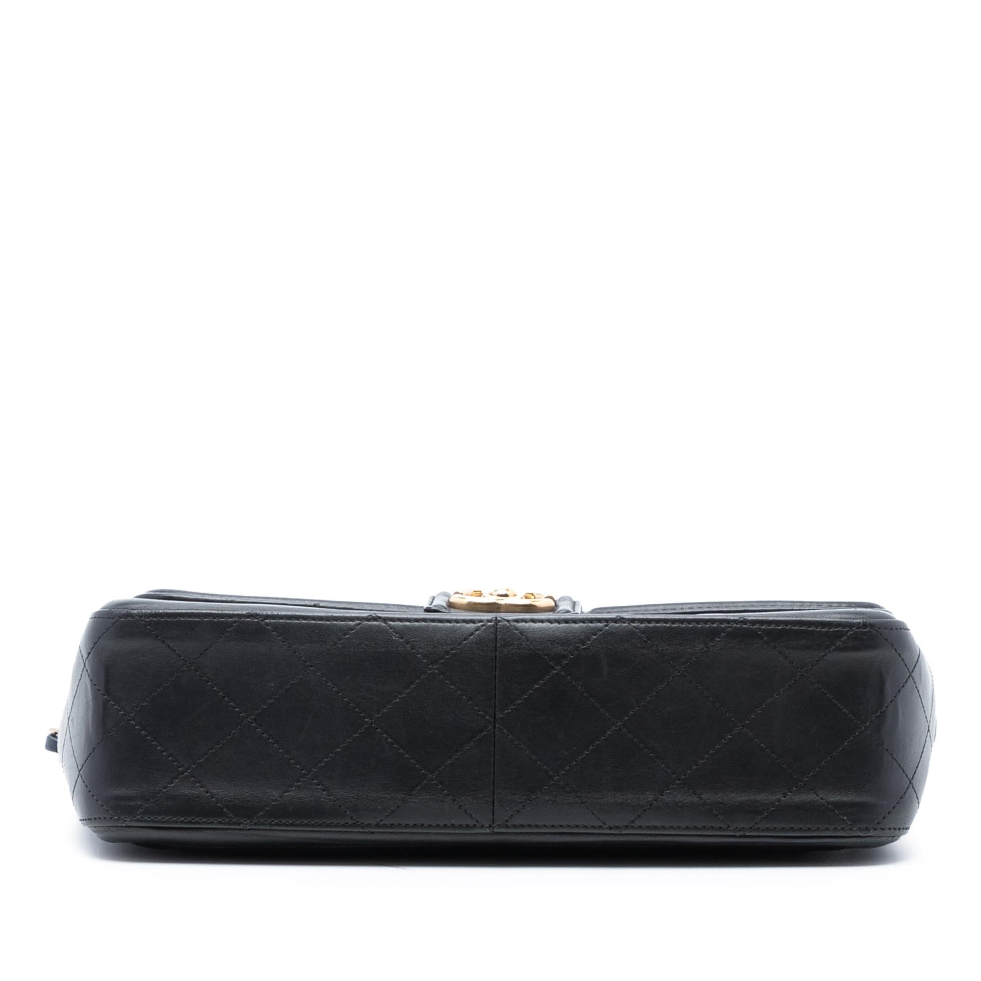 Chanel Large Bicolor Quilted Lambskin Elegant CC Flap