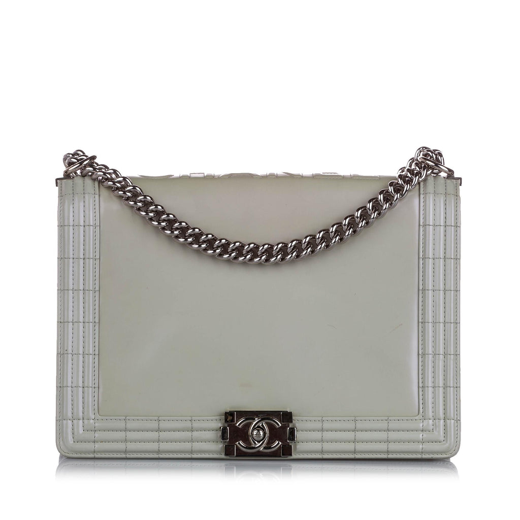 Chanel Large Boy Lambskin Leather Flap Bag (SHG-24074)