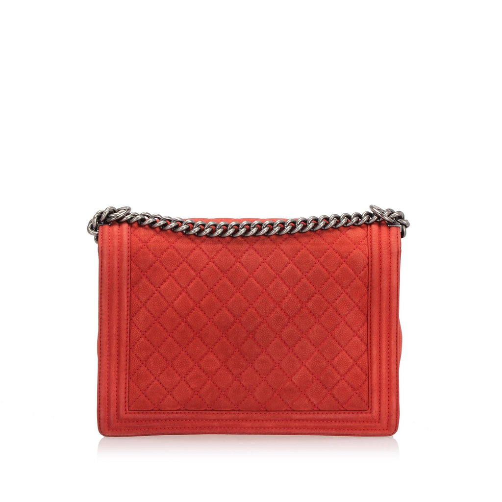 Chanel Large Boy Lambskin Leather Flap Bag (SHG-29954)