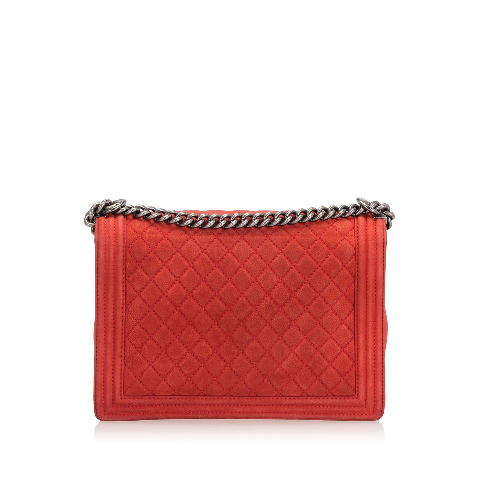 Chanel Large Boy Lambskin Leather Flap Bag (SHG-29954)