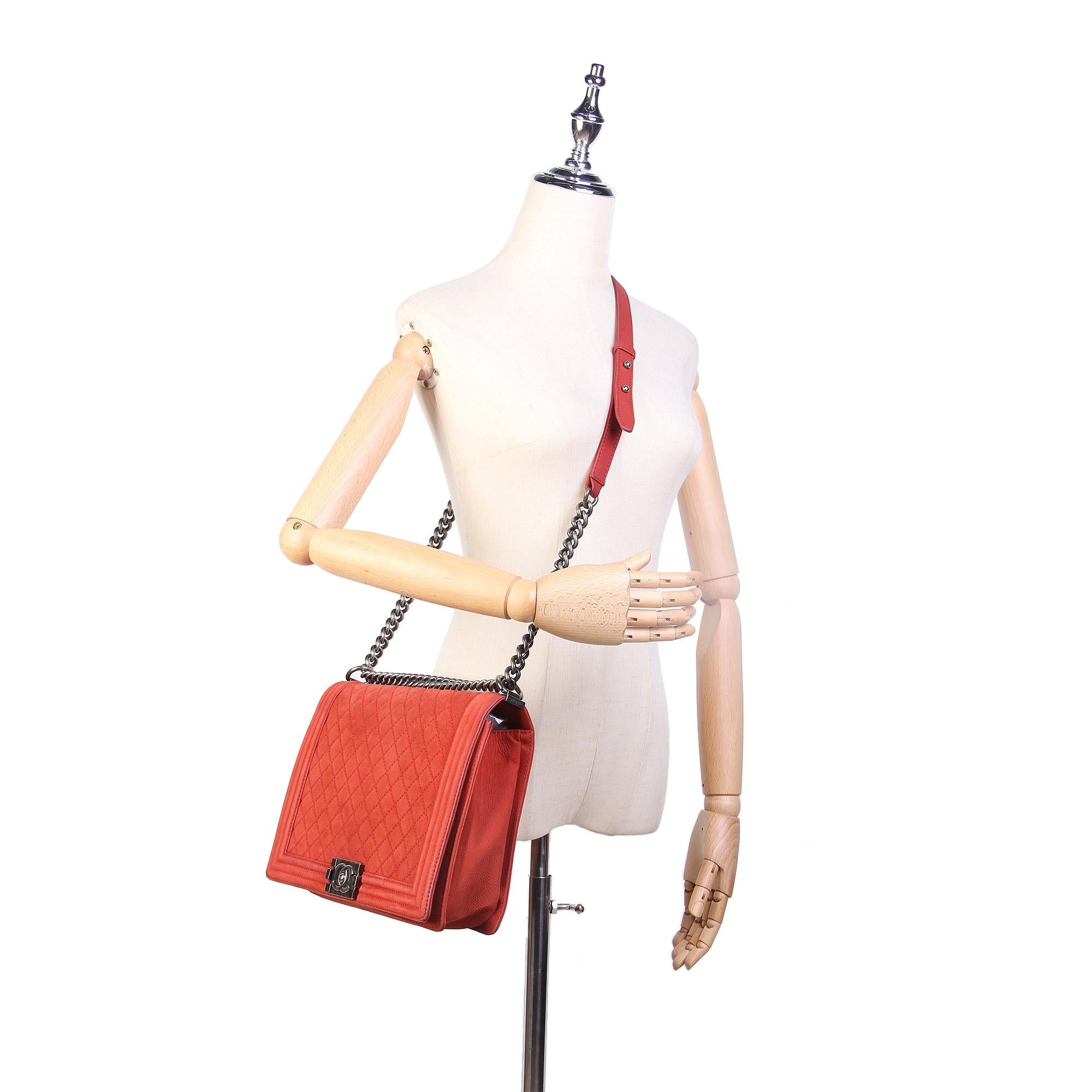 Chanel Large Boy Lambskin Leather Flap Bag (SHG-29954)