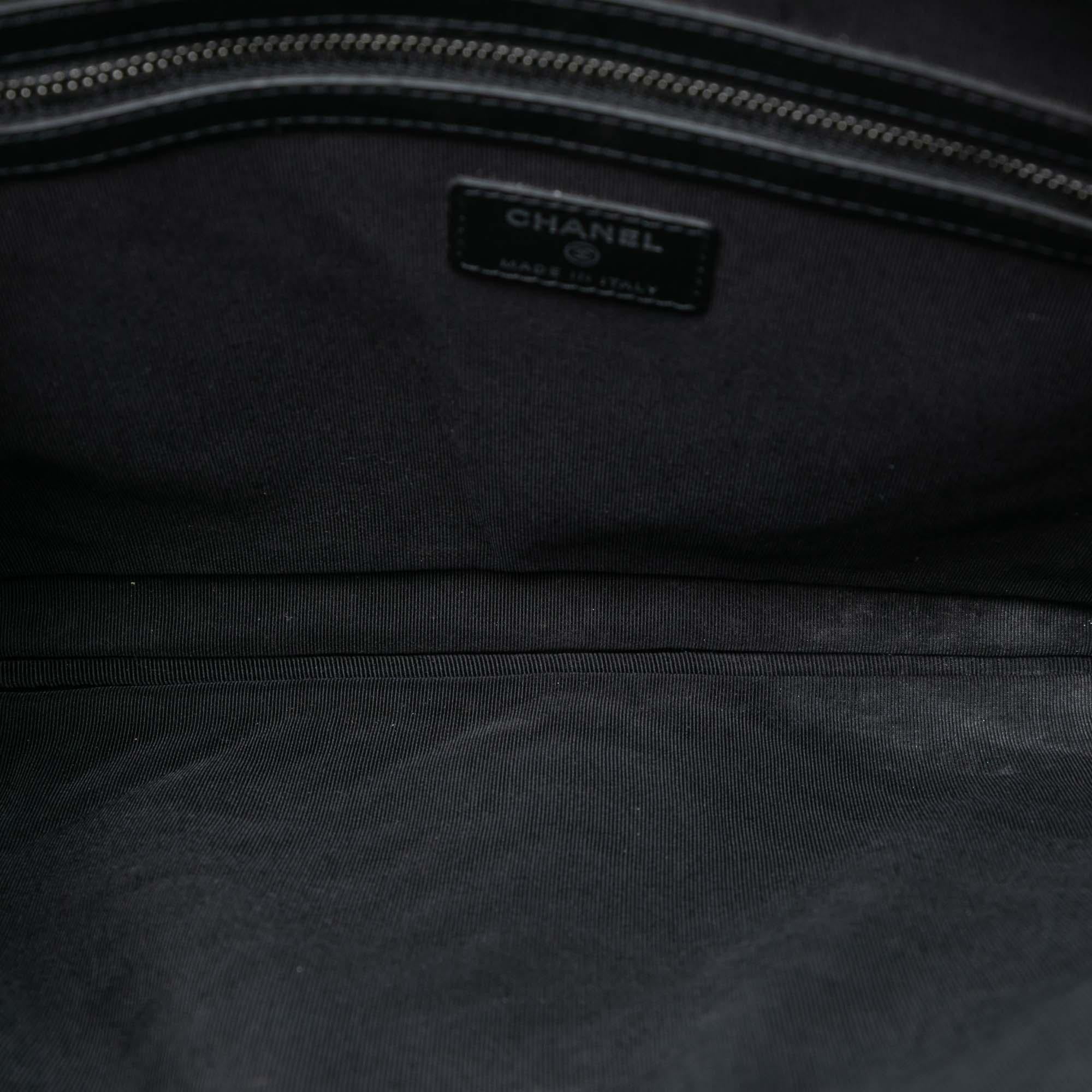 Chanel Large CC Chevron Iridescent Caviar O Case Clutch