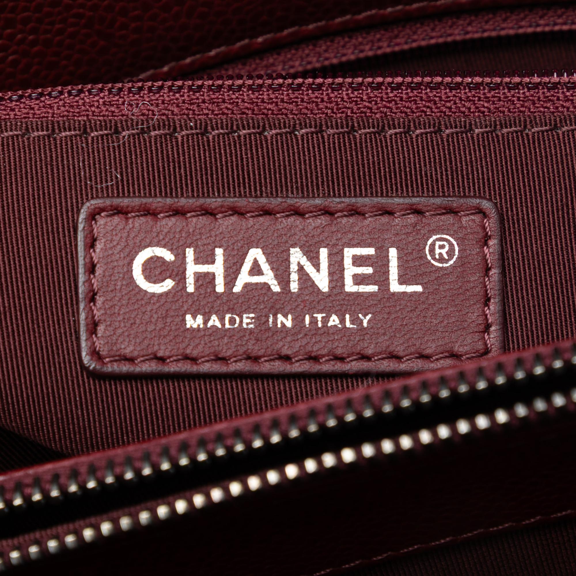 Chanel Large CC Quilted Caviar City Shopping Tote