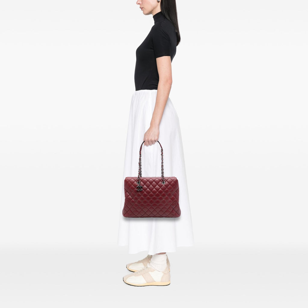 Chanel Large CC Quilted Caviar City Shopping Tote