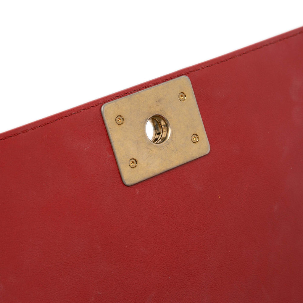 Chanel Large Calfskin Boy Chain Around Top Handle Flap (SHG-PLnRDp)