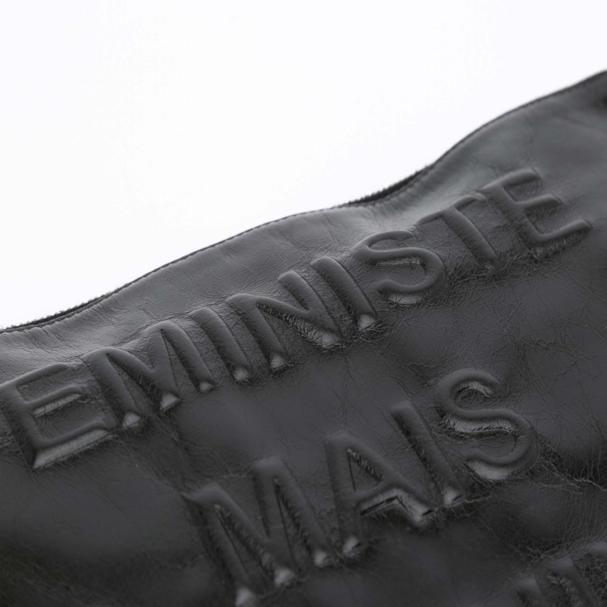 Chanel Large Calfskin Feministe Maize Feminine Pouch