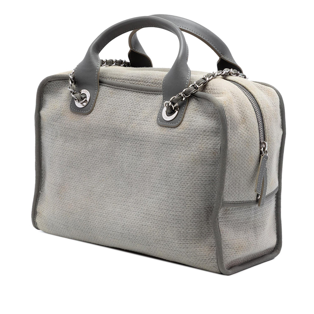 Chanel Large Canvas Deauville Bowling Bag